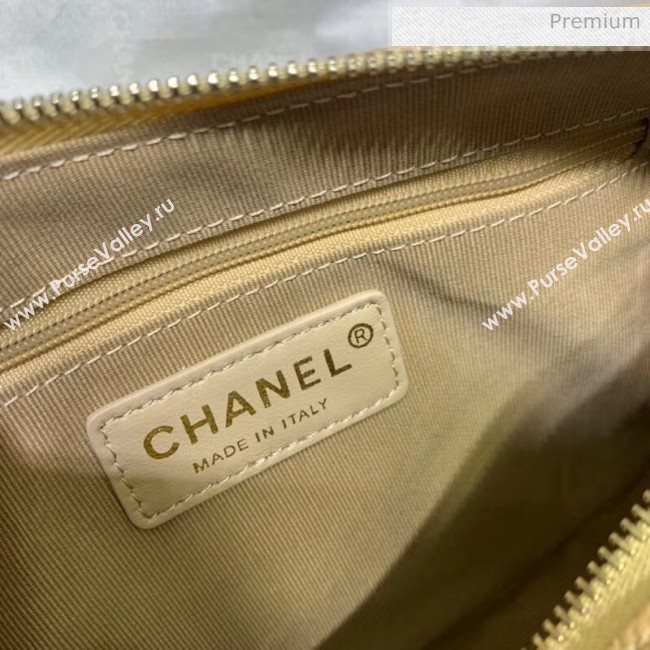 Chanel Grained Leather Hobo Bag B01960 Beige 2020 (JY-20062917)