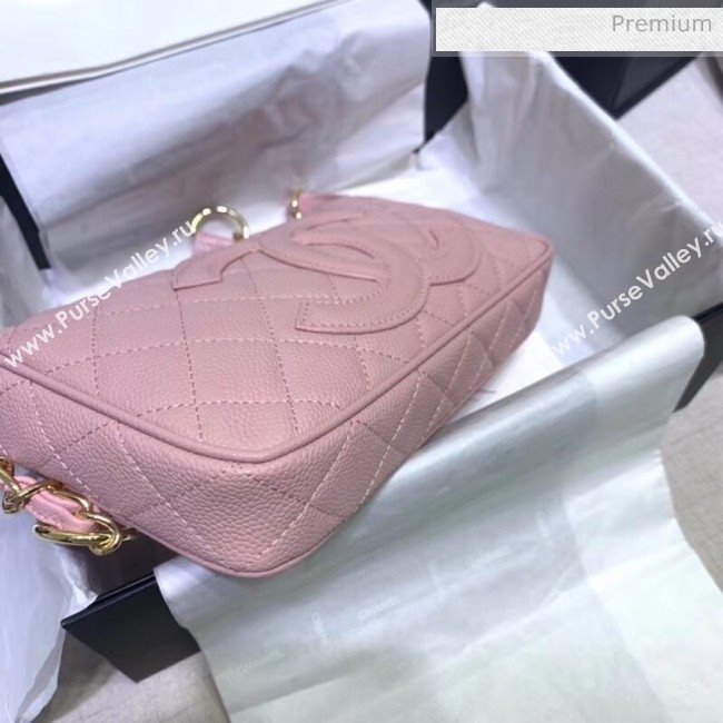 Chanel Grained Leather Hobo Bag B01960 Pink 2020 (JY-20062918)
