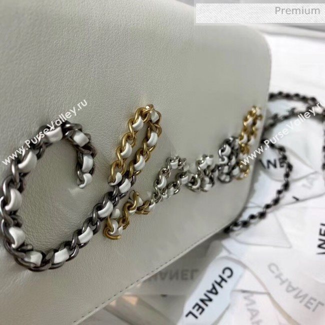 Chanel Calfskin Chain CHANEL Wallet on Chian WOC White 2020 (JY-20062924)