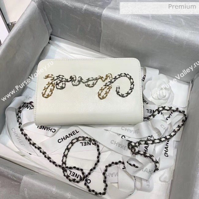 Chanel Calfskin Chain CHANEL Wallet on Chian WOC White 2020 (JY-20062924)