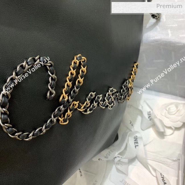 Chanel Calfskin Chain CHANEL Shopping Bag Black 2020 (JY-20062921)