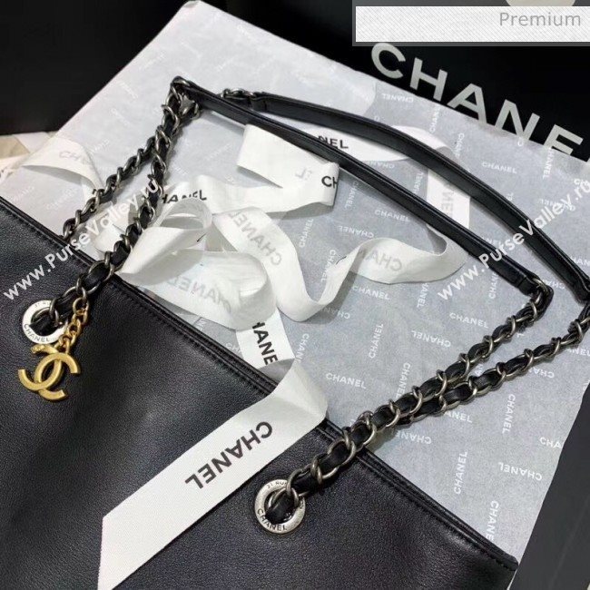 Chanel Calfskin Chain CHANEL Shopping Bag Black 2020 (JY-20062921)