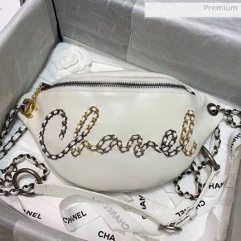 Chanel Calfskin Chain CHANEL Waist Bag AS1783 White 2020 (JY-20062920)