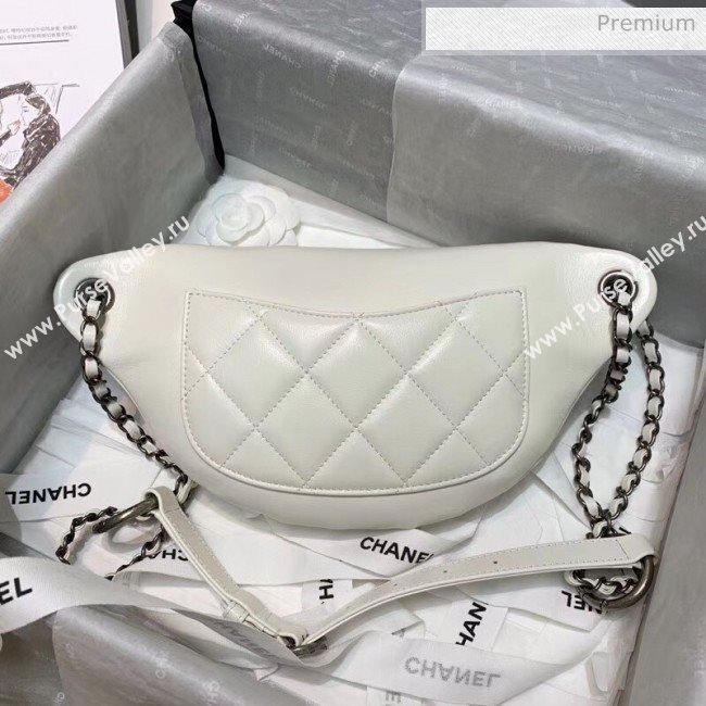 Chanel Calfskin Chain CHANEL Waist Bag AS1783 White 2020 (JY-20062920)