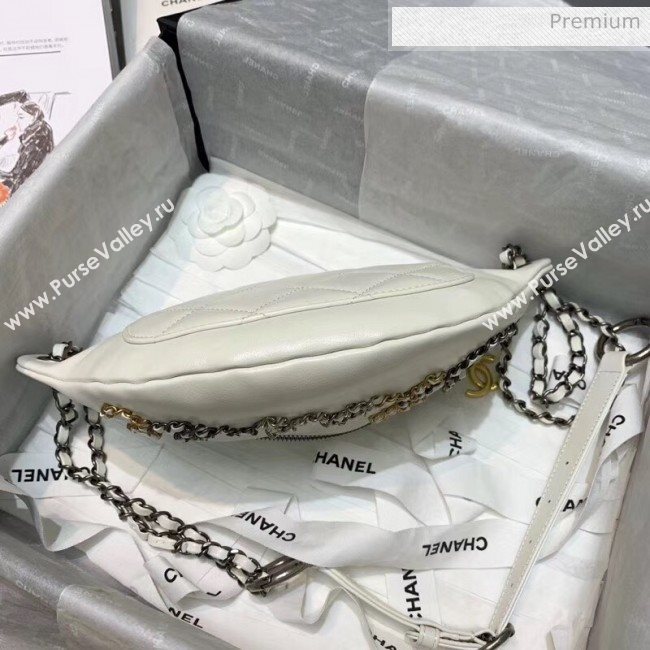 Chanel Calfskin Chain CHANEL Waist Bag AS1783 White 2020 (JY-20062920)