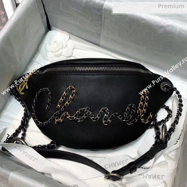 Chanel Calfskin Chain CHANEL Waist Bag AS1783 Black 2020 (JY-20062919)