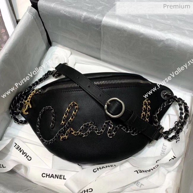 Chanel Calfskin Chain CHANEL Waist Bag AS1783 Black 2020 (JY-20062919)