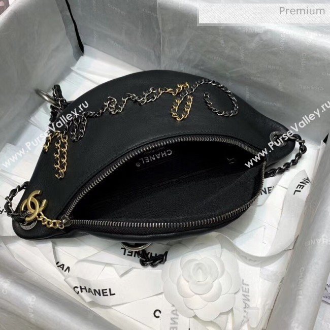 Chanel Calfskin Chain CHANEL Waist Bag AS1783 Black 2020 (JY-20062919)