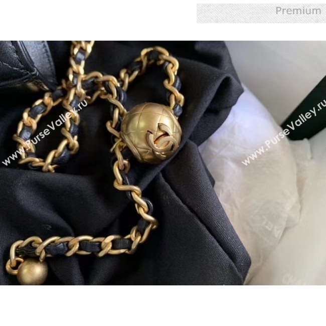 Chanel Quilted Leather Phone Holder with Metal Ball Black 2020 (XING-20062929)