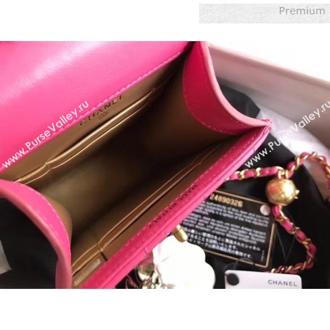 Chanel Quilted Leather Phone Holder with Metal Ball Pink 2020 (XING-20062930)