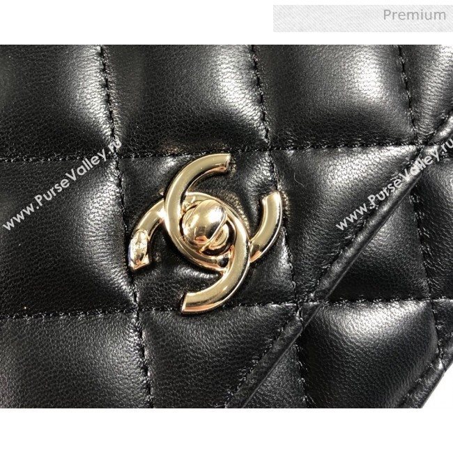 Chanel Quilted Leather Wallet on Chain WOC Crystal Ball AP1450 Black 2020 (YD-20063006)