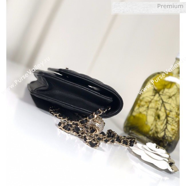Chanel Quilted Leather Wallet on Chain WOC Crystal Ball AP1450 Black 2020 (YD-20063006)