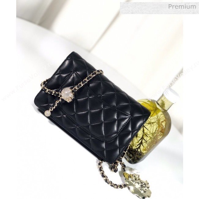 Chanel Quilted Leather Wallet on Chain WOC Crystal Ball AP1450 Black 2020 (YD-20063006)