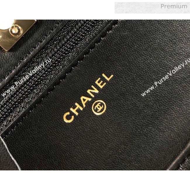 Chanel Quilted Leather Wallet on Chain WOC Crystal Ball AP1450 Black 2020 (YD-20063006)