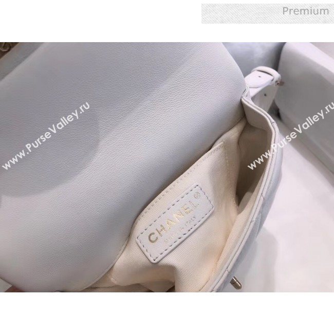 Chanel Quilted Leather Flap Waist Bag with Pearl Strap AP1122 White 2020 (YD-20063008)