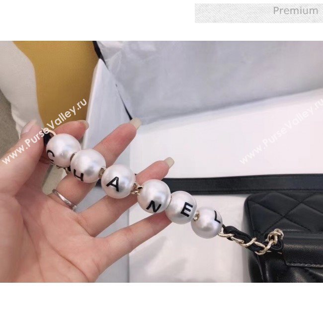 Chanel Quilted Leather Flap Waist Bag with Pearl Strap AP1122 Black 2020 (YD-20063007)