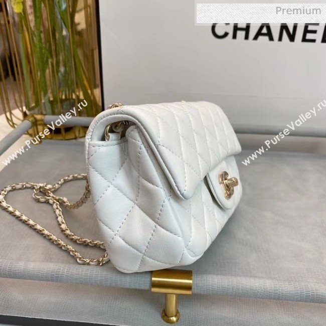 Chanel Quilted Leather Flap Bag with Crystal Ball AS1787 White 2020 (SMJD-20063015)