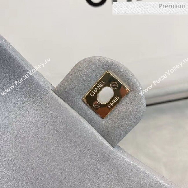 Chanel Quilted Leather Flap Bag with Crystal Ball AS1787 Gray 2020 (SMJD-20063013)