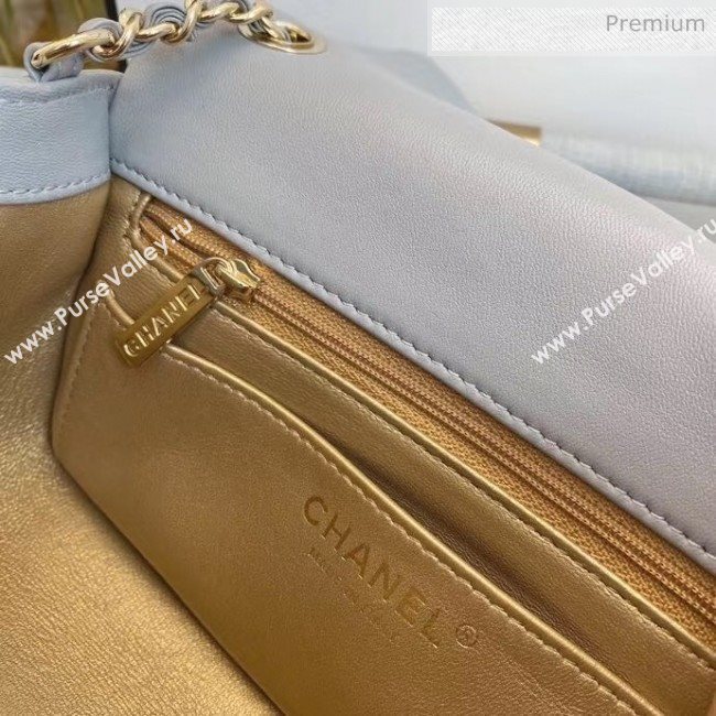 Chanel Quilted Leather Flap Bag with Crystal Ball AS1787 Gray 2020 (SMJD-20063013)