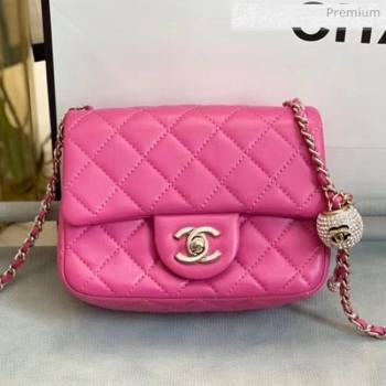 Chanel Quilted Leather Flap Bag with Crystal Ball AS1786 Pink 2020 (SMJD-20063010)