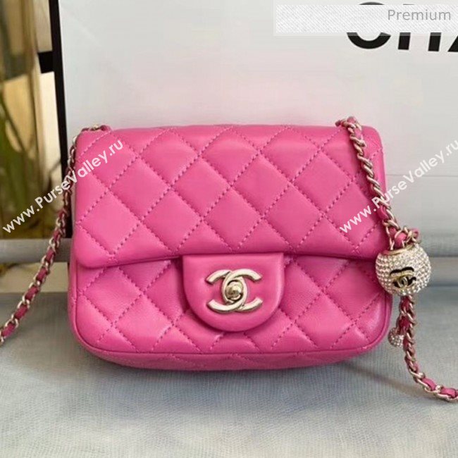 Chanel Quilted Leather Flap Bag with Crystal Ball AS1786 Pink 2020 (SMJD-20063010)