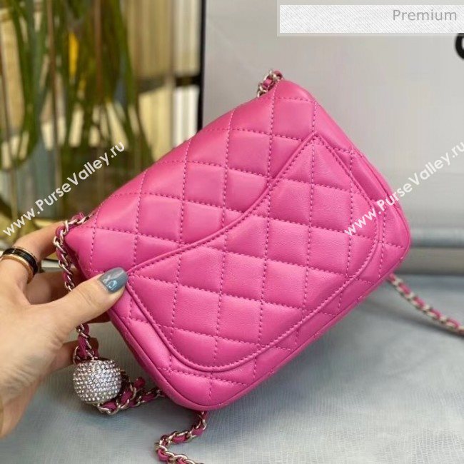 Chanel Quilted Leather Flap Bag with Crystal Ball AS1786 Pink 2020 (SMJD-20063010)