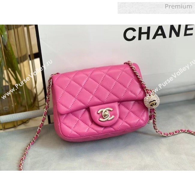 Chanel Quilted Leather Flap Bag with Crystal Ball AS1786 Pink 2020 (SMJD-20063010)
