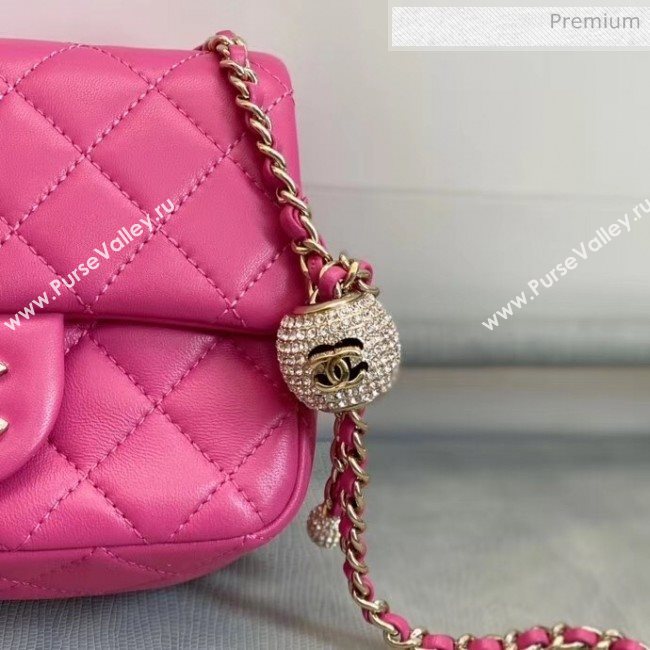 Chanel Quilted Leather Flap Bag with Crystal Ball AS1786 Pink 2020 (SMJD-20063010)