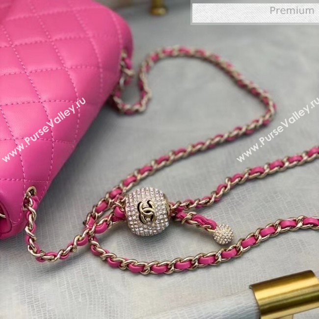 Chanel Quilted Leather Flap Bag with Crystal Ball AS1786 Pink 2020 (SMJD-20063010)