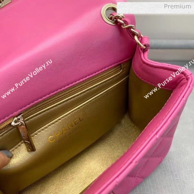 Chanel Quilted Leather Flap Bag with Crystal Ball AS1786 Pink 2020 (SMJD-20063010)