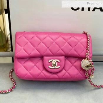 Chanel Quilted Leather Flap Bag with Crystal Ball AS1787 Pink 2020 (SMJD-20063011)