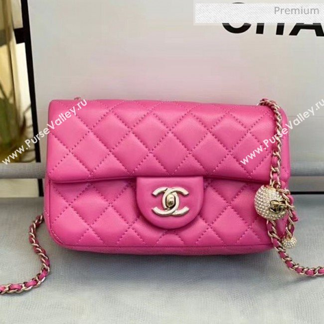 Chanel Quilted Leather Flap Bag with Crystal Ball AS1787 Pink 2020 (SMJD-20063011)