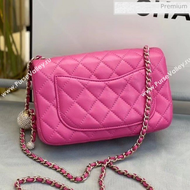 Chanel Quilted Leather Flap Bag with Crystal Ball AS1787 Pink 2020 (SMJD-20063011)