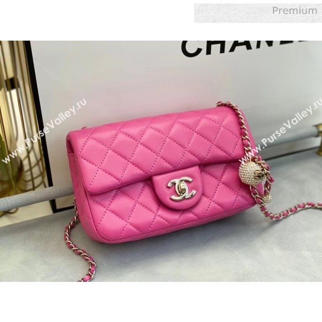 Chanel Quilted Leather Flap Bag with Crystal Ball AS1787 Pink 2020 (SMJD-20063011)