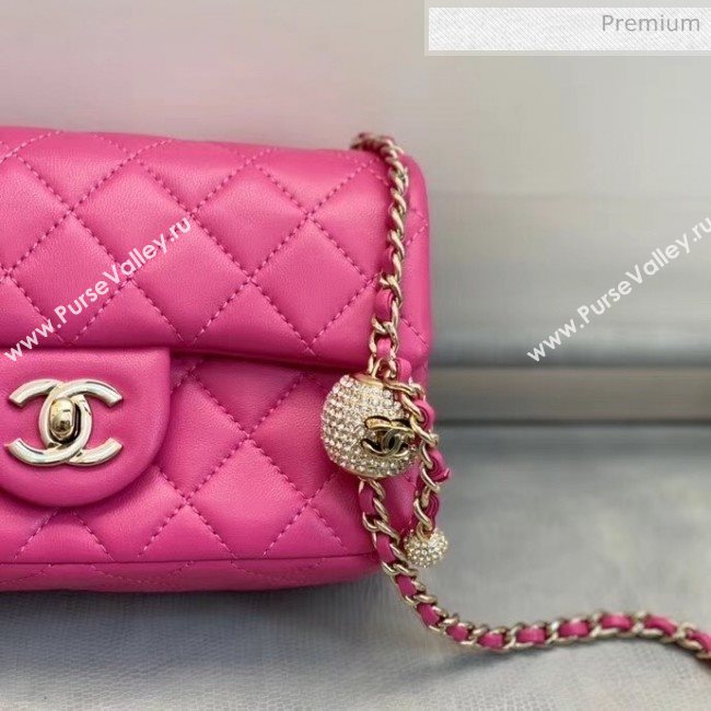 Chanel Quilted Leather Flap Bag with Crystal Ball AS1787 Pink 2020 (SMJD-20063011)