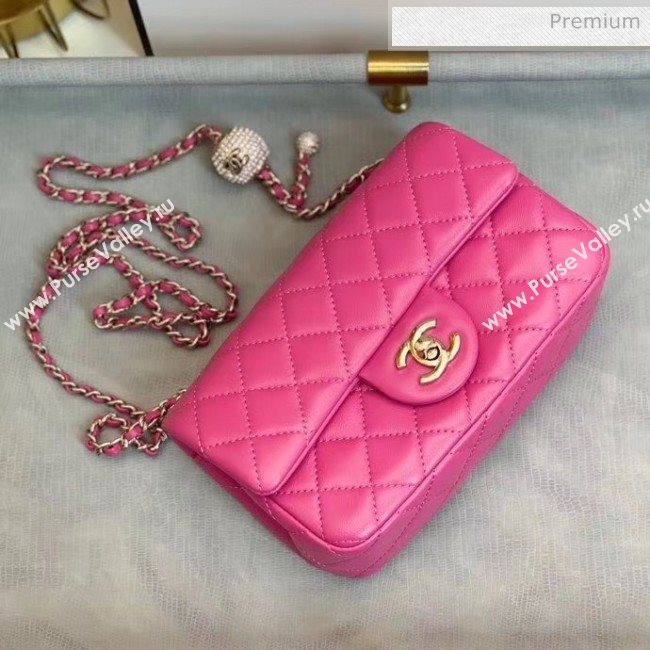 Chanel Quilted Leather Flap Bag with Crystal Ball AS1787 Pink 2020 (SMJD-20063011)