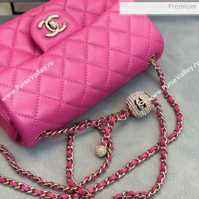 Chanel Quilted Leather Flap Bag with Crystal Ball AS1787 Pink 2020 (SMJD-20063011)