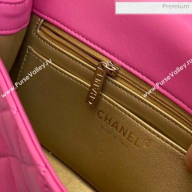Chanel Quilted Leather Flap Bag with Crystal Ball AS1787 Pink 2020 (SMJD-20063011)