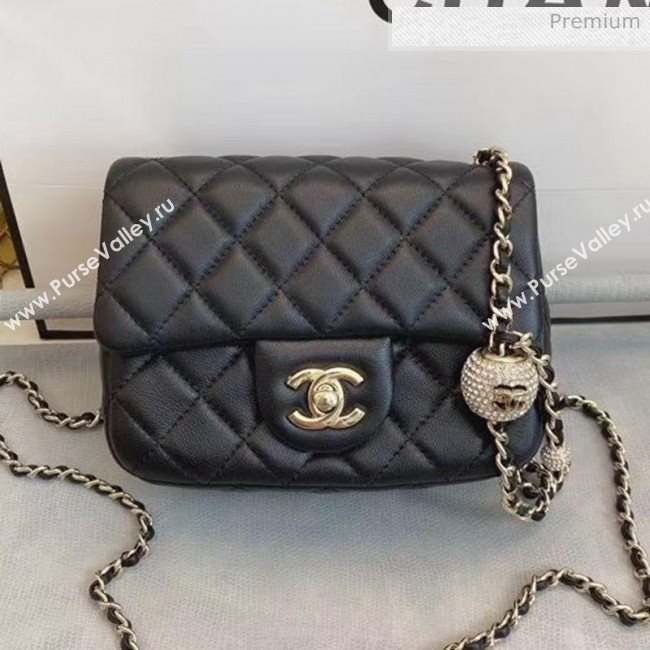 Chanel Quilted Leather Flap Bag with Crystal Ball AS1786 Black 2020 (SMJD-20063004)