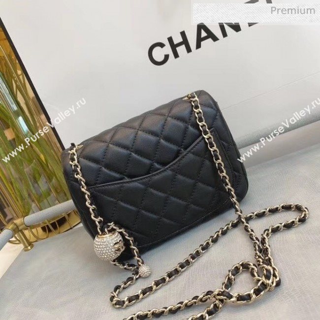 Chanel Quilted Leather Flap Bag with Crystal Ball AS1786 Black 2020 (SMJD-20063004)