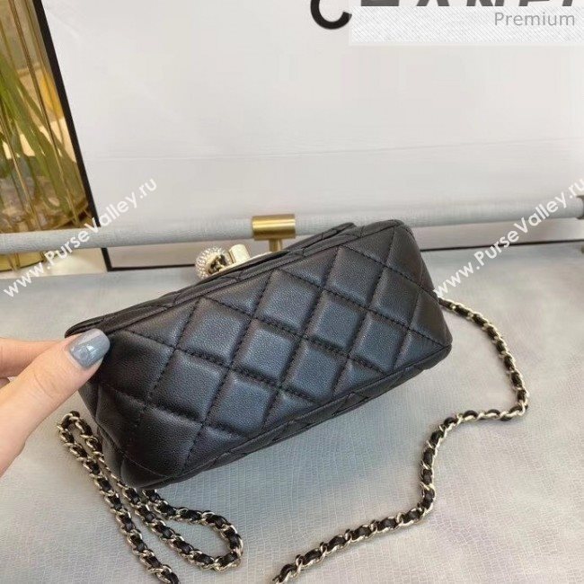 Chanel Quilted Leather Flap Bag with Crystal Ball AS1786 Black 2020 (SMJD-20063004)