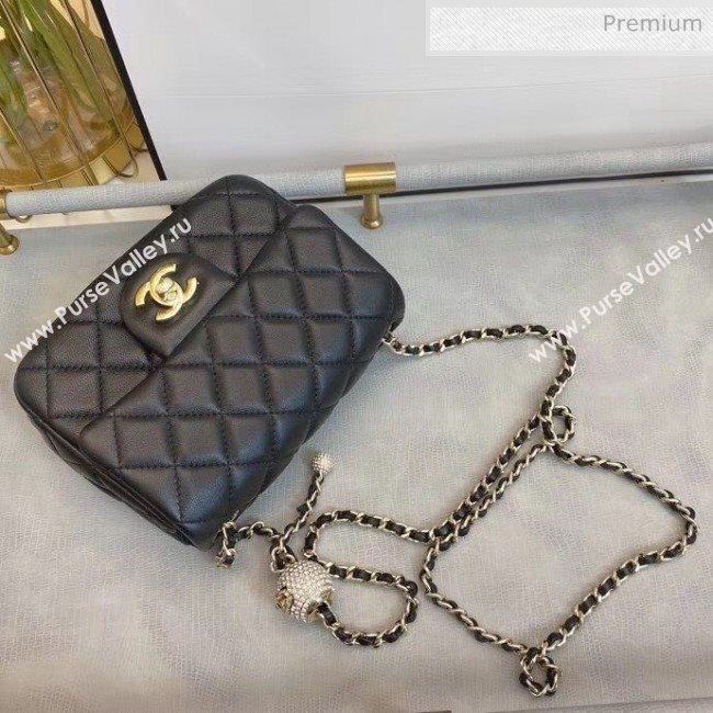 Chanel Quilted Leather Flap Bag with Crystal Ball AS1786 Black 2020 (SMJD-20063004)