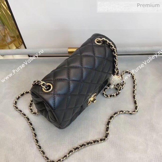Chanel Quilted Leather Flap Bag with Crystal Ball AS1786 Black 2020 (SMJD-20063004)