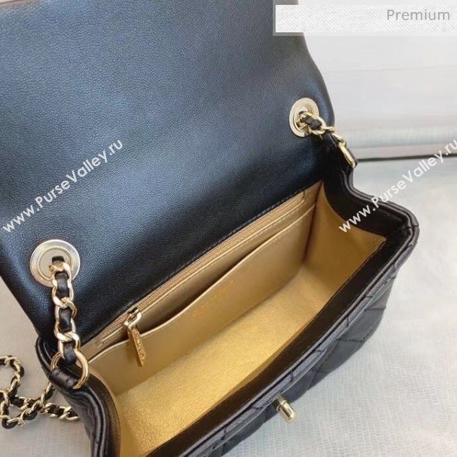 Chanel Quilted Leather Flap Bag with Crystal Ball AS1786 Black 2020 (SMJD-20063004)