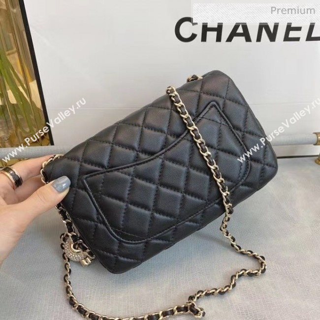 Chanel Quilted Leather Flap Bag with Crystal Ball AS1787 Black 2020 (SMJD-20063005)