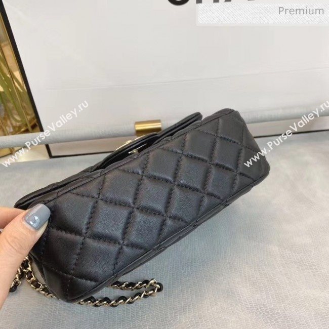 Chanel Quilted Leather Flap Bag with Crystal Ball AS1787 Black 2020 (SMJD-20063005)