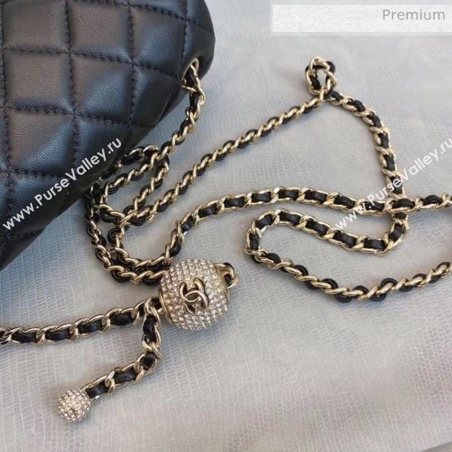 Chanel Quilted Leather Flap Bag with Crystal Ball AS1787 Black 2020 (SMJD-20063005)