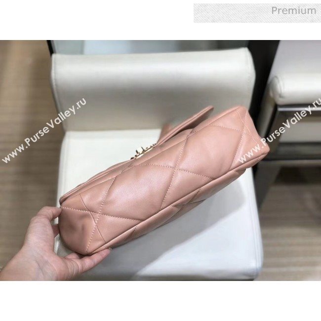 Chanel Lambskin Large Chanel 19 Flap Bag AS1161 Pink 2020 Top Quality (SMJD-20062361)