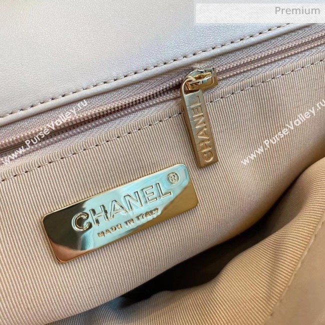 Chanel Lambskin Large Chanel 19 Flap Bag AS1161 Beige 2020 Top Quality (SMJD-20062363)