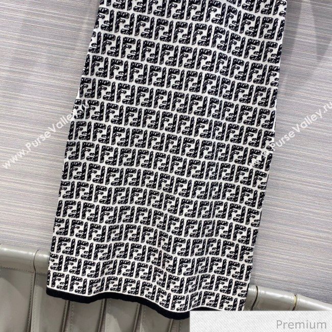 Fendi Roma Joshua Vides Viscose Knitted Dress White F70311 2020 (Q-20070371)